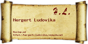 Hergert Ludovika névjegykártya